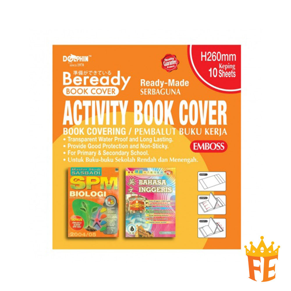 Dolphin Beready Book Cover Ready Made A4 / Text / Activity / Exercise Book