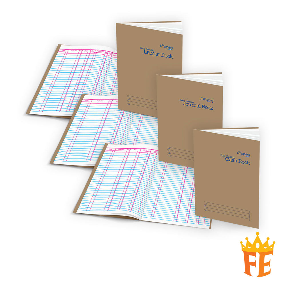 Kraft Cover Book Keeping 60gsm 40 Pages A4 Ledger / Journal / Cash