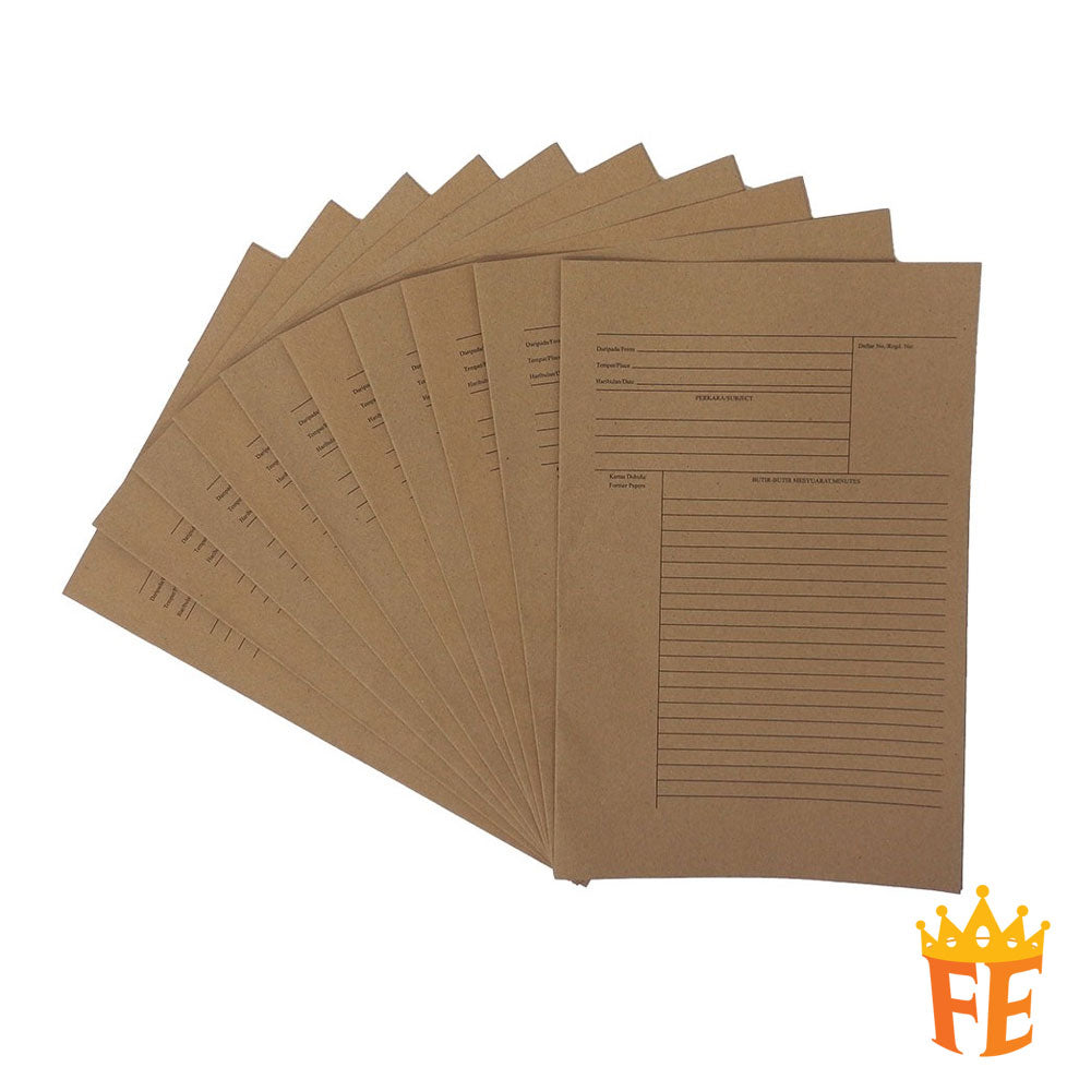 Campap Kraft Paper File ( Minute File ) 120gsm (100 Pcs per Pkt) F4