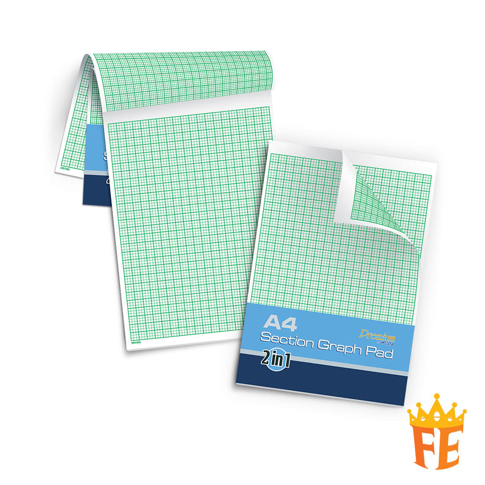 Campap Section / Graph Pad (1mm & 2mm Square) 70gsm 30 Sheets A4