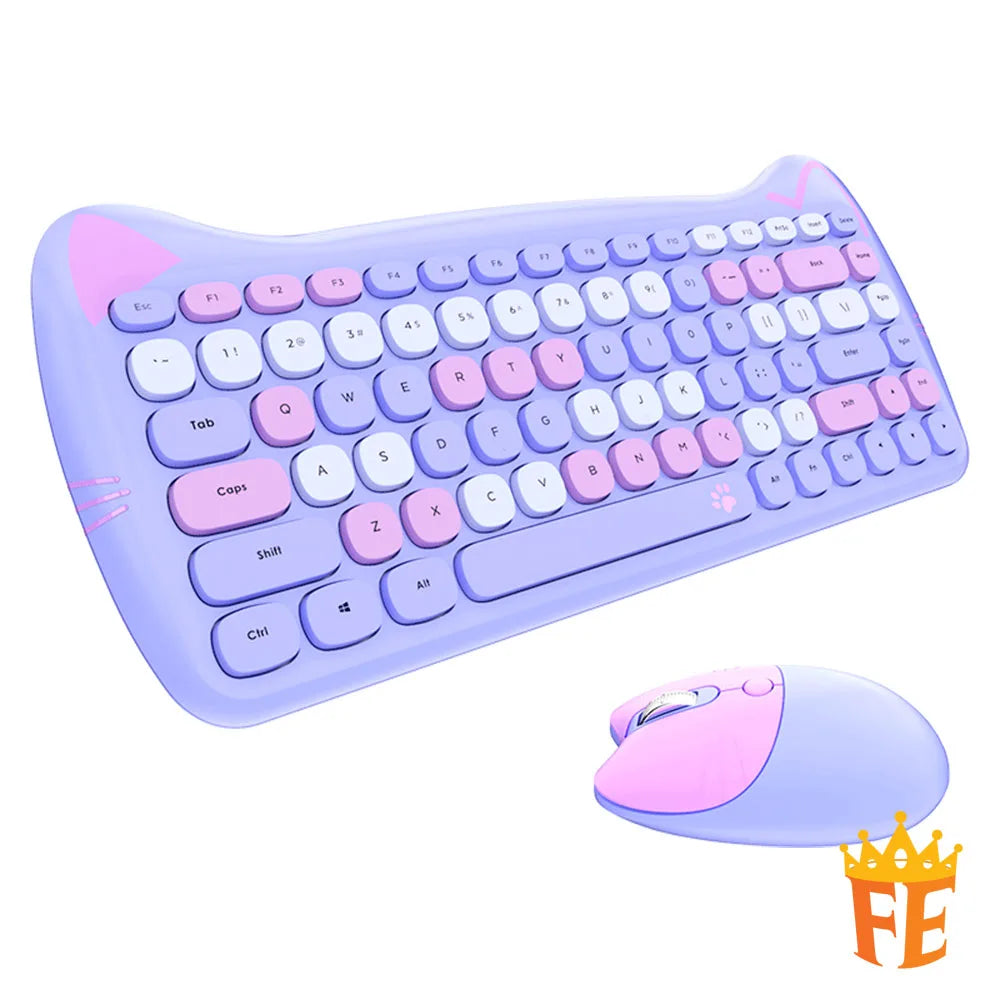 Geezer 2.4Ghz Wireless Keyboard and Mouse Combo Set Cutie