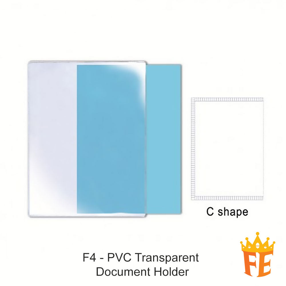 EMI PVC Transparent Document Holder 0.18mm L / C / U Shape Holder A5 / A4 / F4 / A3 / A2 / A1 Size
