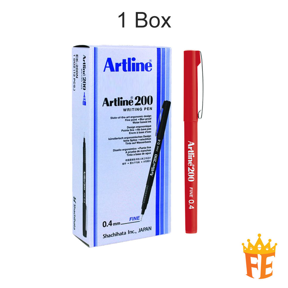 Artline Writing Pen Ek-200 / 210 / 220 Series Felt Tip All Colour