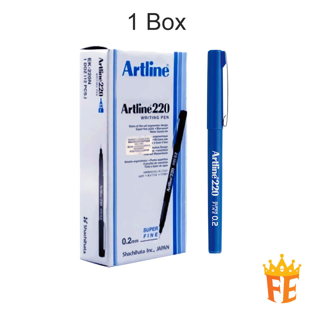 Artline Writing Pen Ek-200 / 210 / 220 Series Felt Tip All Colour