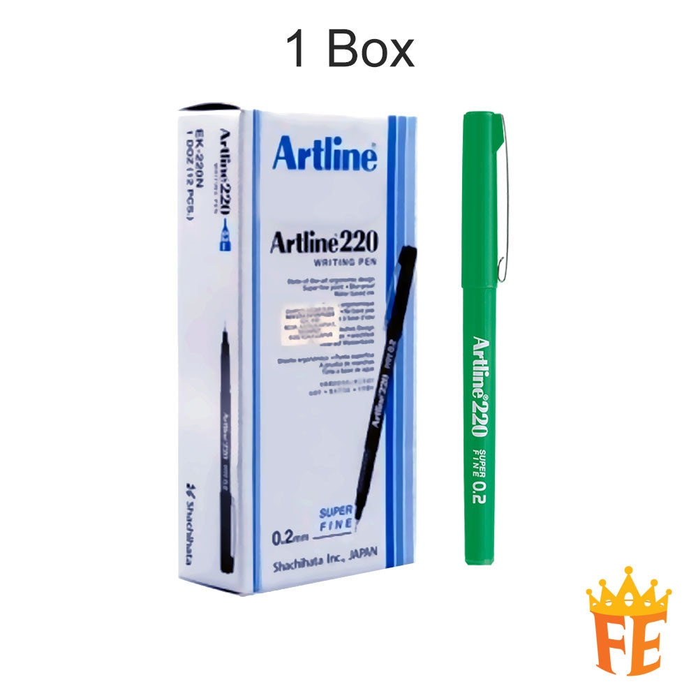 Artline Writing Pen Ek-200 / 210 / 220 Series Felt Tip All Colour