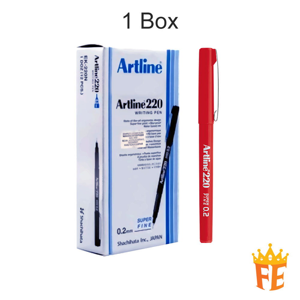 Artline Writing Pen Ek-200 / 210 / 220 Series Felt Tip All Colour