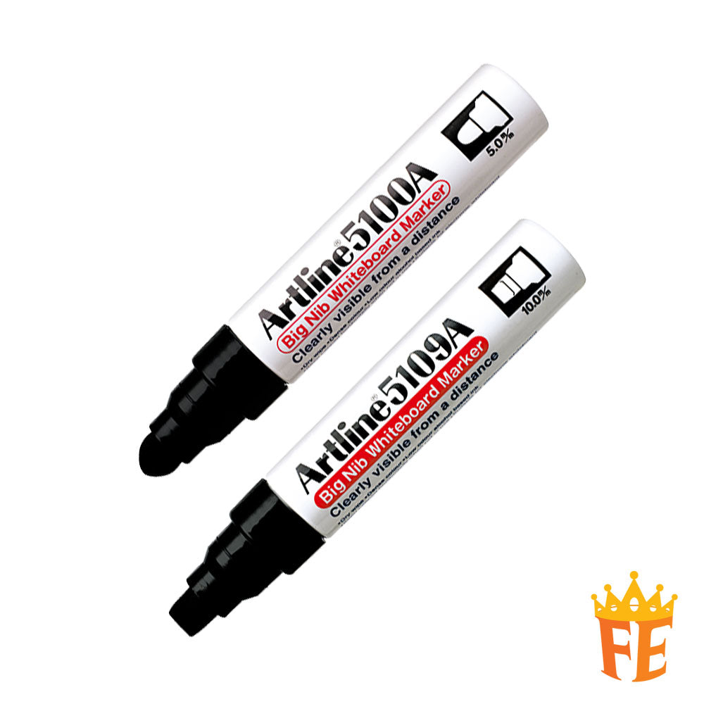 Artline Whiteboard Marker Ek-5100A / Ek-5109A Big Tip All Colour