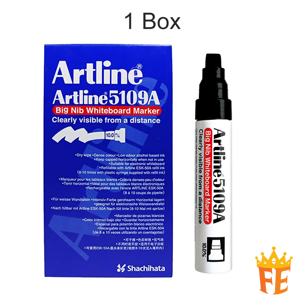 Artline Whiteboard Marker Ek-5100A / Ek-5109A Big Tip All Colour