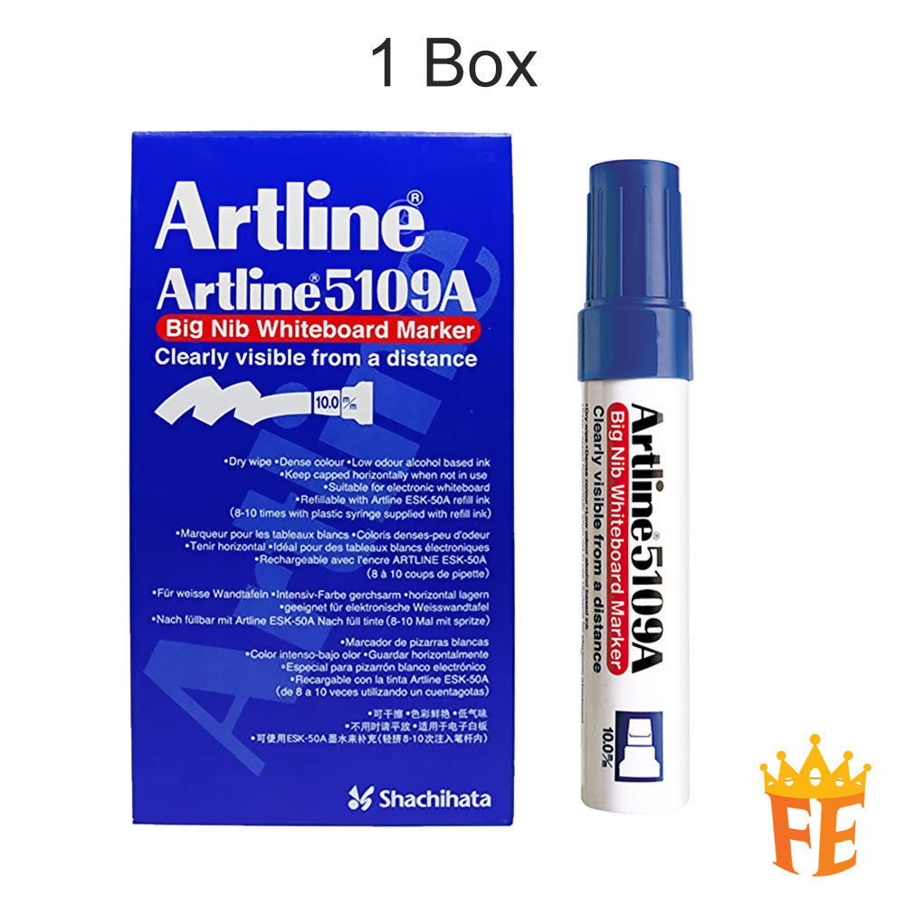 Artline Whiteboard Marker Ek-5100A / Ek-5109A Big Tip All Colour