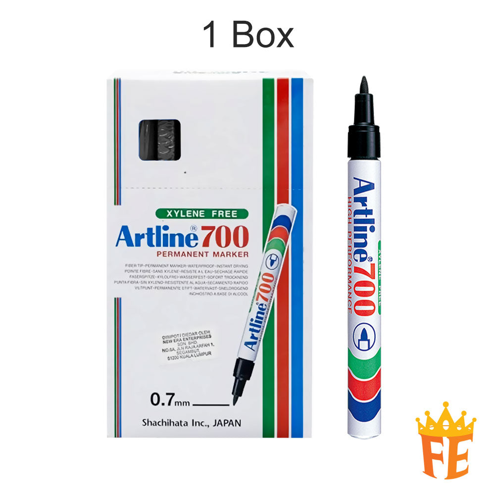 Artline Permanent Marker Ek-700 Fine Tip 0.7mm & All Colour