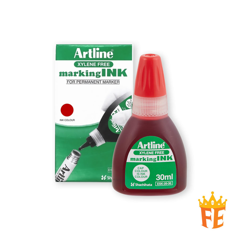 Artline Permanent Marking Ink Refill Black / Blue / Red & All Size