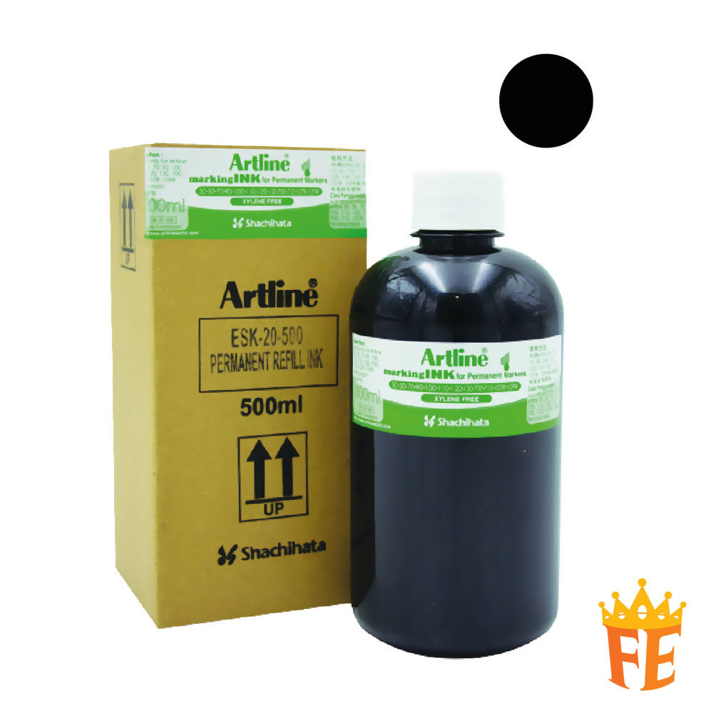 Artline Permanent Marking Ink Refill Black / Blue / Red & All Size