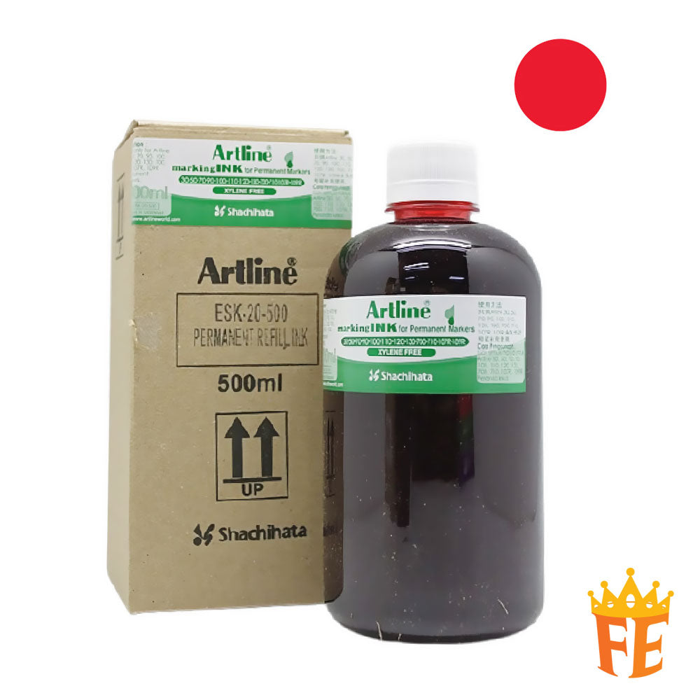 Artline Permanent Marking Ink Refill Black / Blue / Red & All Size