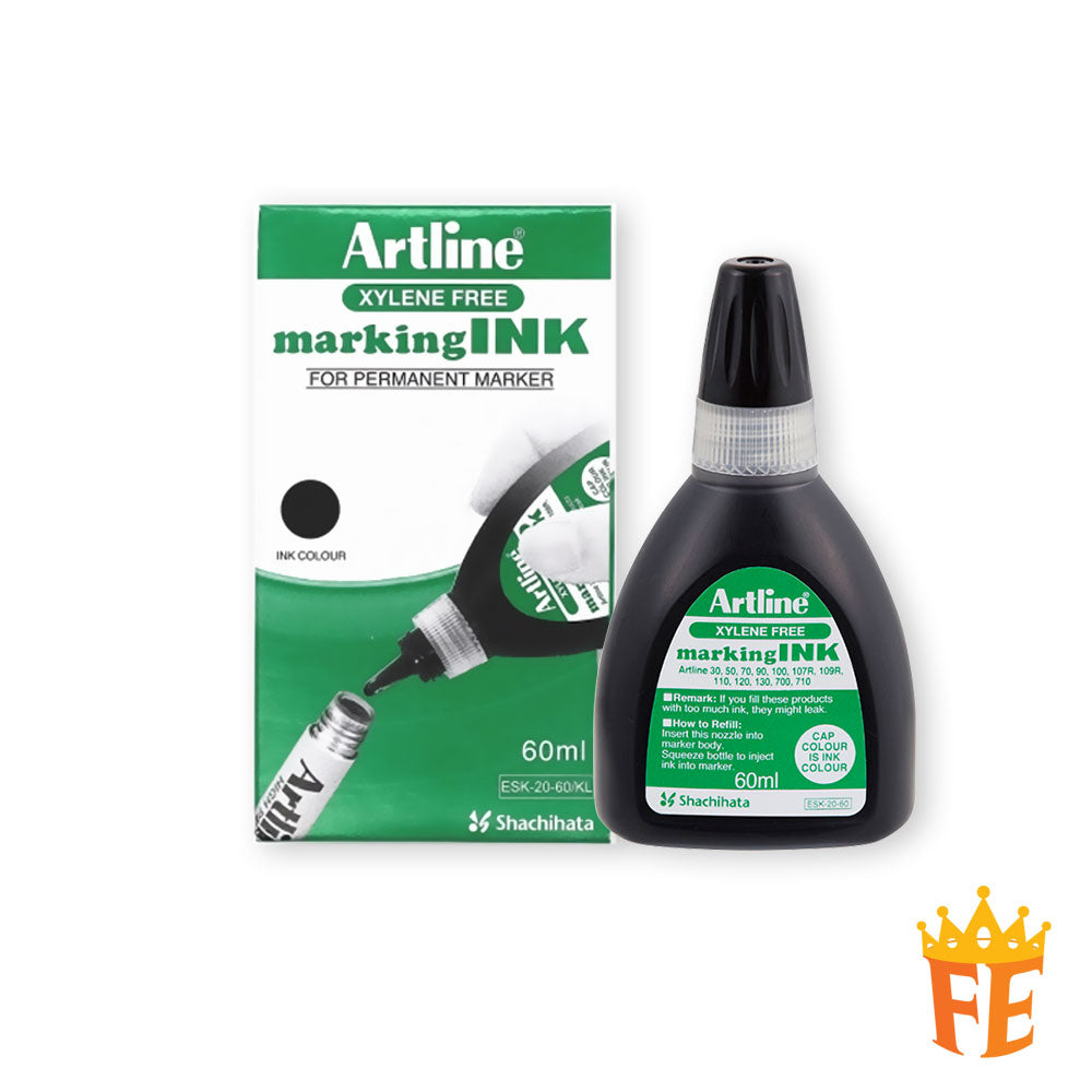 Artline Permanent Marking Ink Refill Black / Blue / Red & All Size