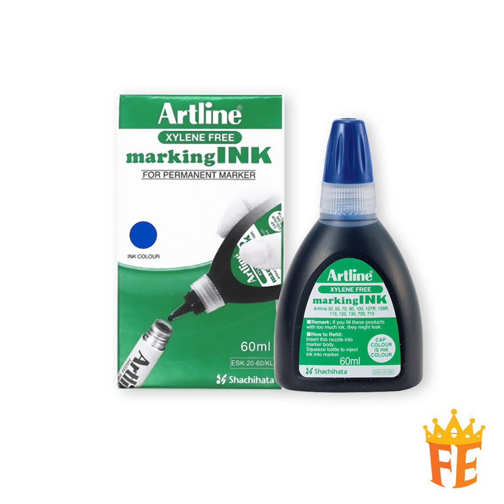 Artline Permanent Marking Ink Refill Black / Blue / Red & All Size