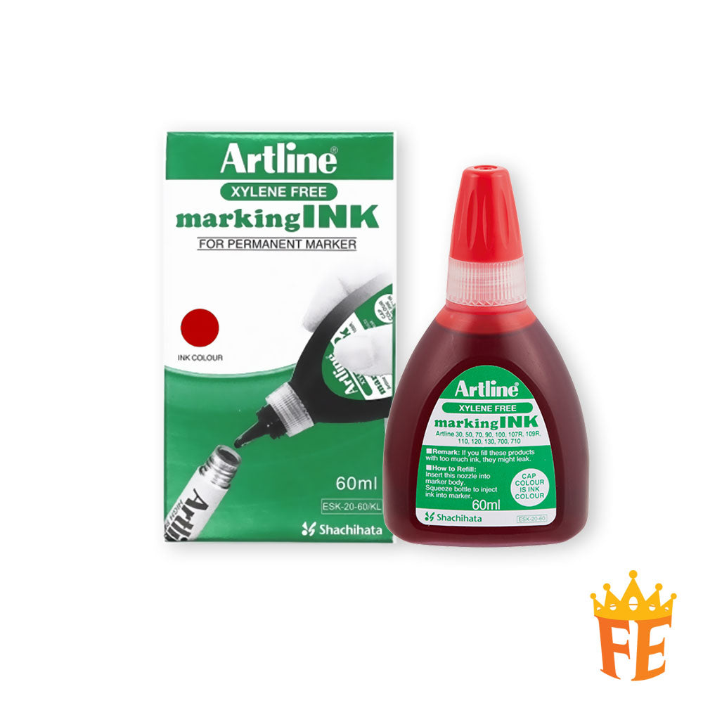 Artline Permanent Marking Ink Refill Black / Blue / Red & All Size