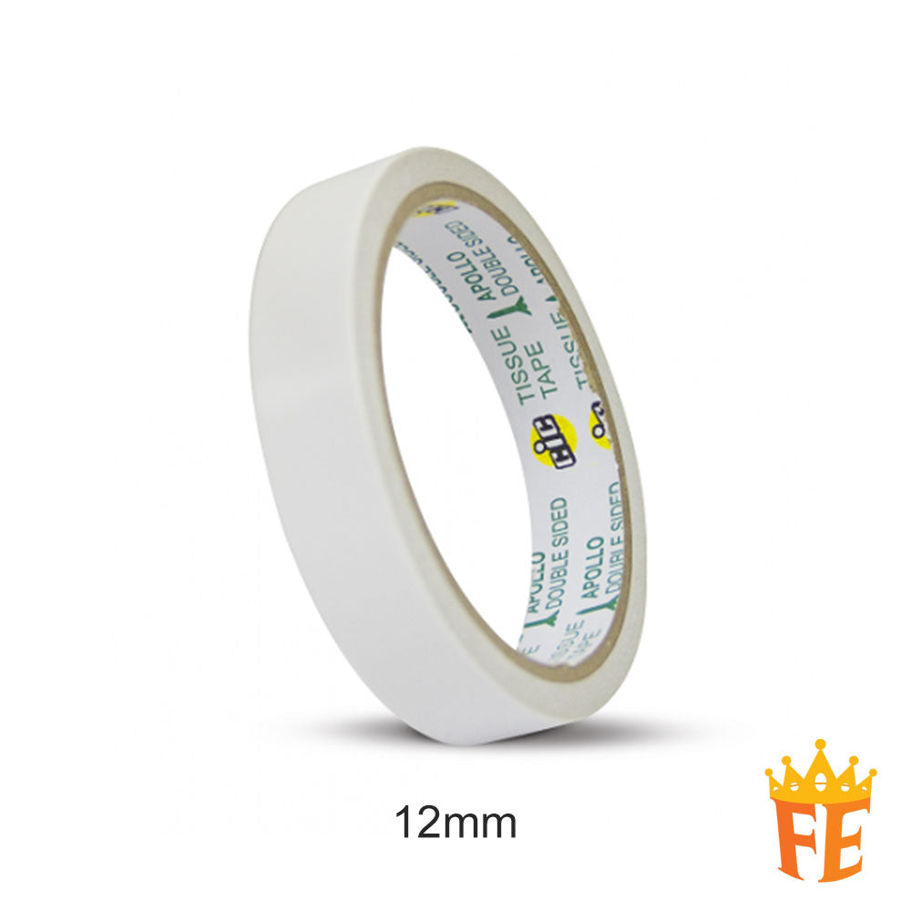 Apollo Double Sided Cotton Tape (Tissue Tape) (9.1meter) All Size