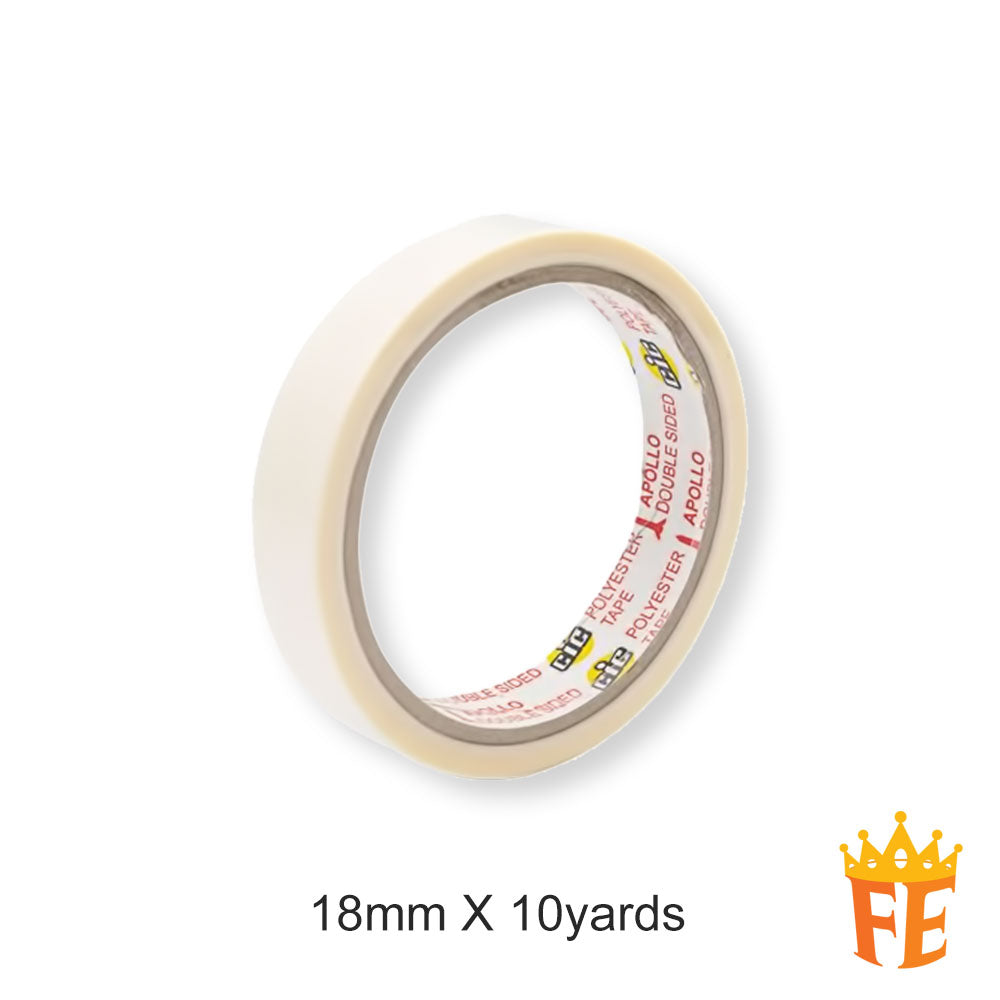 CIC Double Side Polyester Tape (9.15meter) All Size (Sold in Cartons)