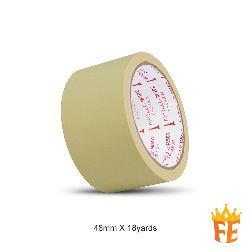 Apollo Masking Tape M502 (16.5meter) All Size (Sold in Cartons)