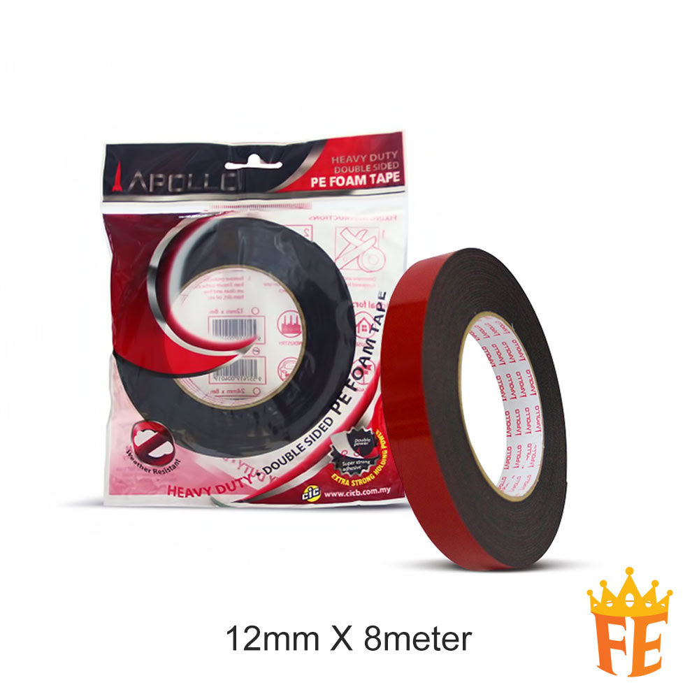 Apollo Double Side Foam Tape ( Heavy Duty Black) All Size