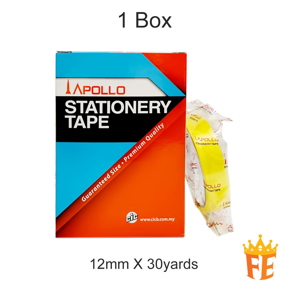 Apollo Stationery Tape (27.5meter) 12 / 18 / 24mm