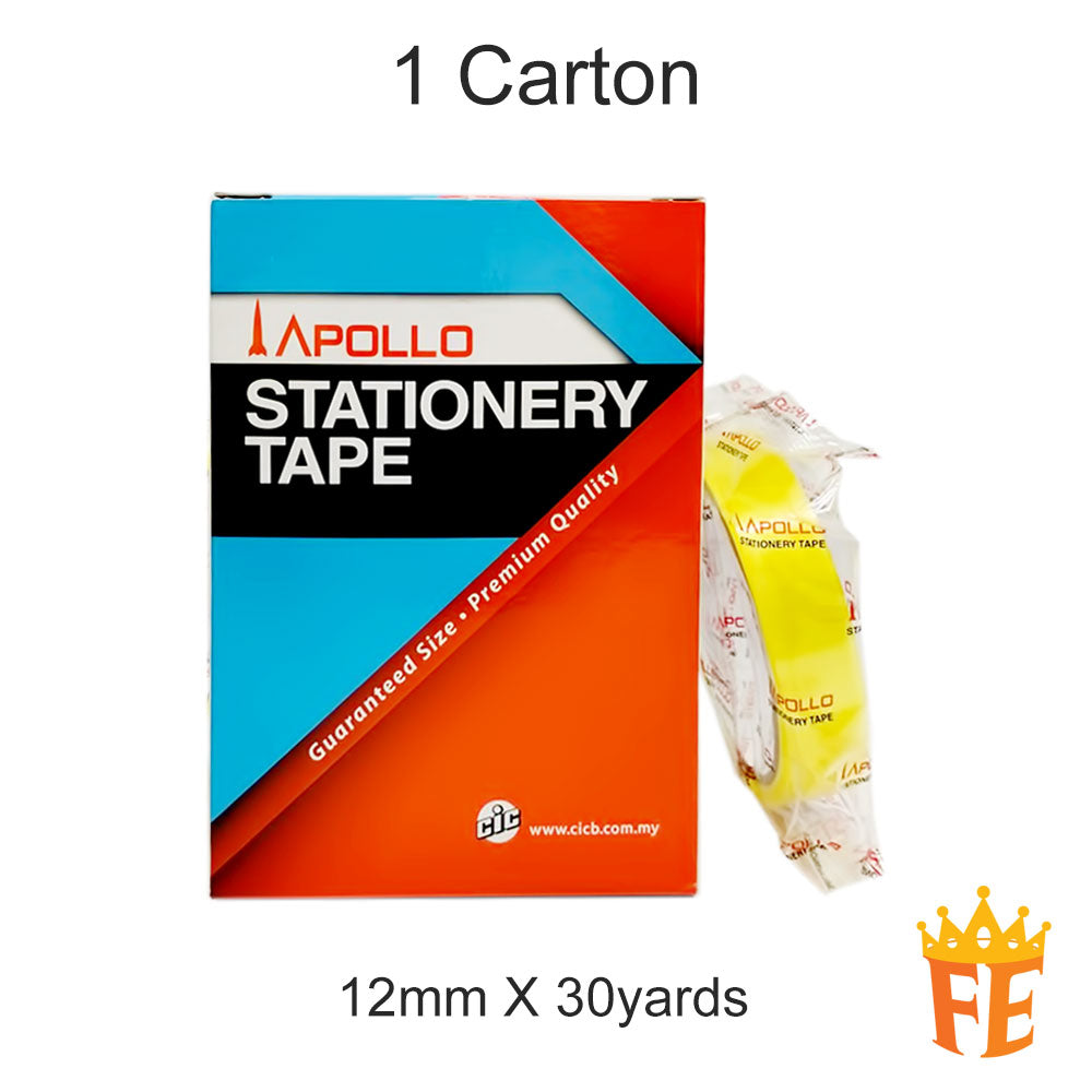 Apollo Stationery Tape (27.5meter) 12 / 18 / 24mm