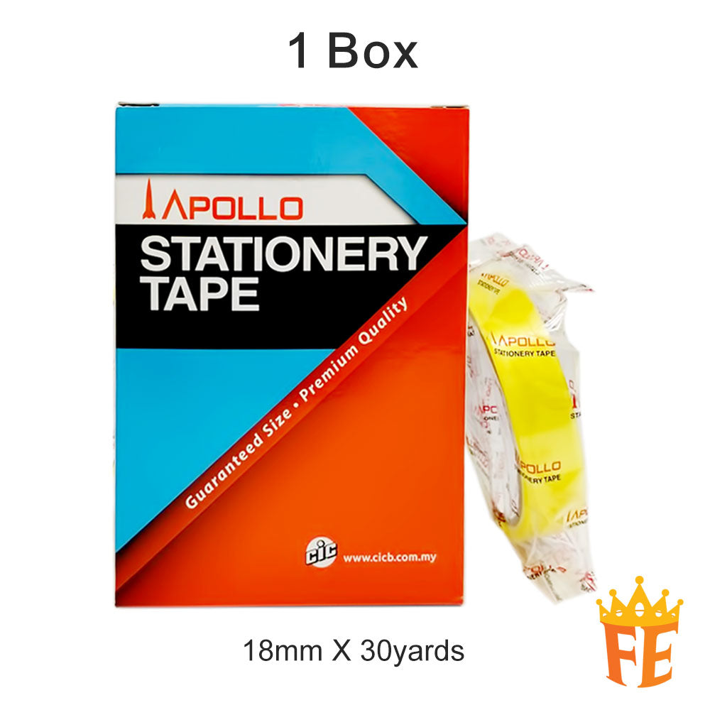 Apollo Stationery Tape (27.5meter) 12 / 18 / 24mm