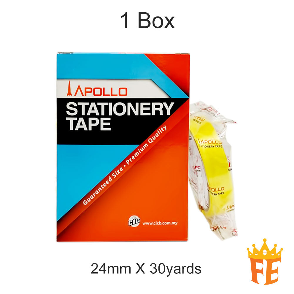 Apollo Stationery Tape (27.5meter) 12 / 18 / 24mm