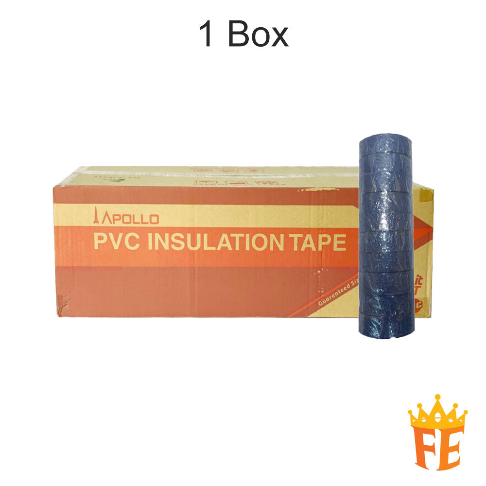 Apollo PVC Insulation Tape (Wire Tape) (6.4meter) 1 Tube Of 10 Rolls All Colour