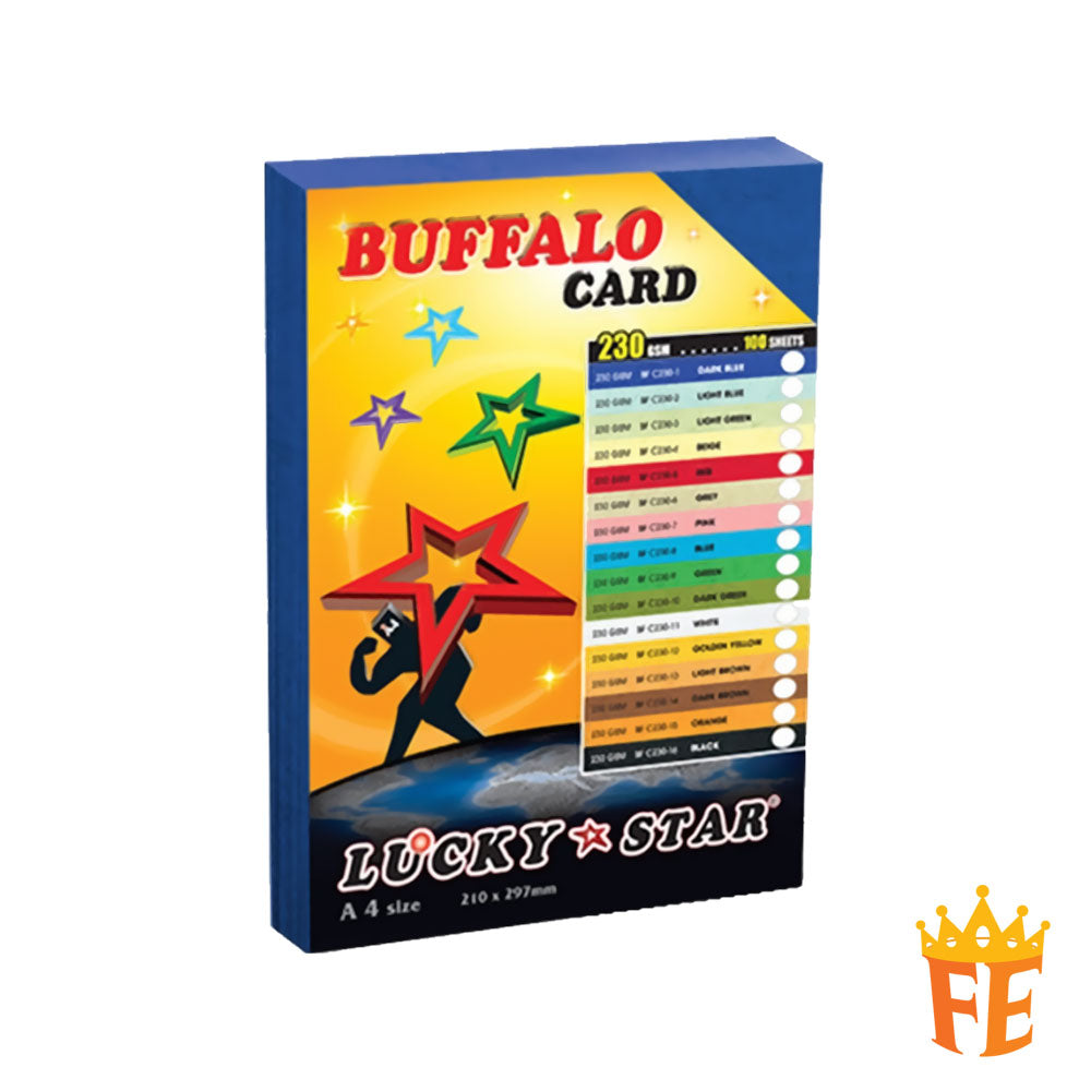 Luck Star Fancy Card / Buffalo Skin A4 / A3 230gsm 100 Sheets All Colour