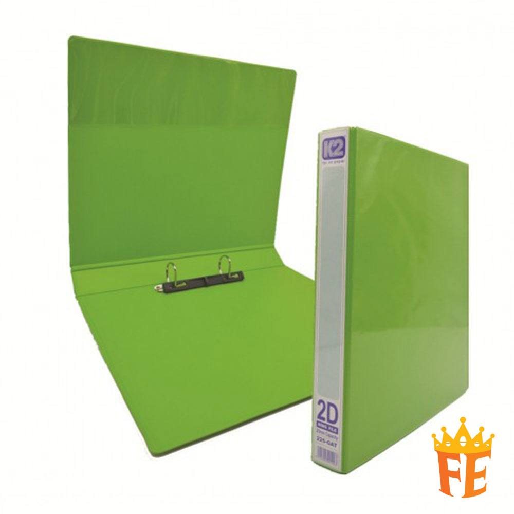 K2 Glued On File GAT Ring Binder With Transparency Cover / Fancy Colour A4 25 / 40 / 50mm , 2D / 3D / 4D