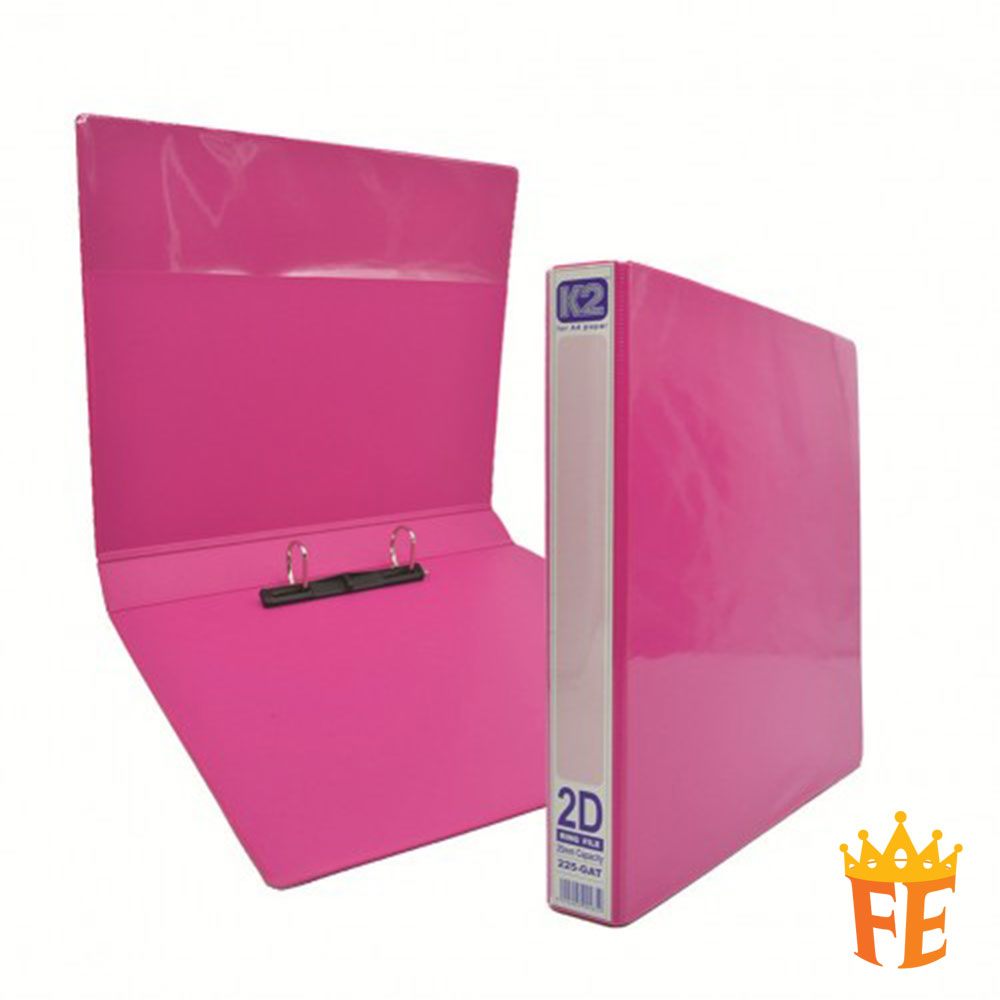 K2 Glued On File GAT Ring Binder With Transparency Cover / Fancy Colour A4 25 / 40 / 50mm , 2D / 3D / 4D