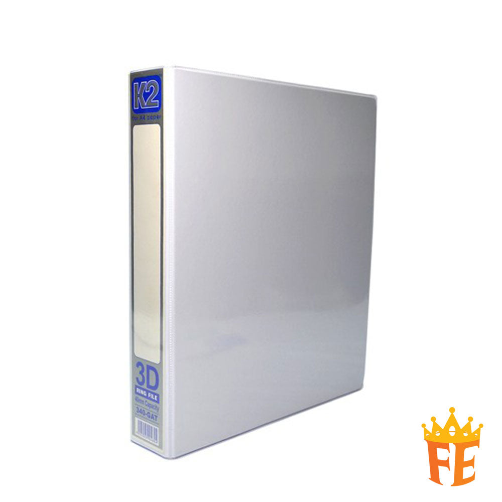 K2 Glued On File GAT Ring Binder With Transparency Cover / Fancy Colour A4 25 / 40 / 50mm , 2D / 3D / 4D