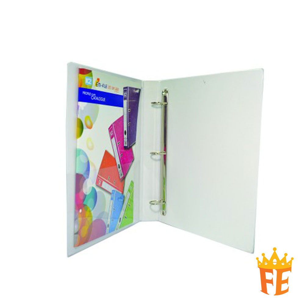 K2 Glued On File GAT Ring Binder With Transparency Cover / Fancy Colour A4 25 / 40 / 50mm , 2D / 3D / 4D