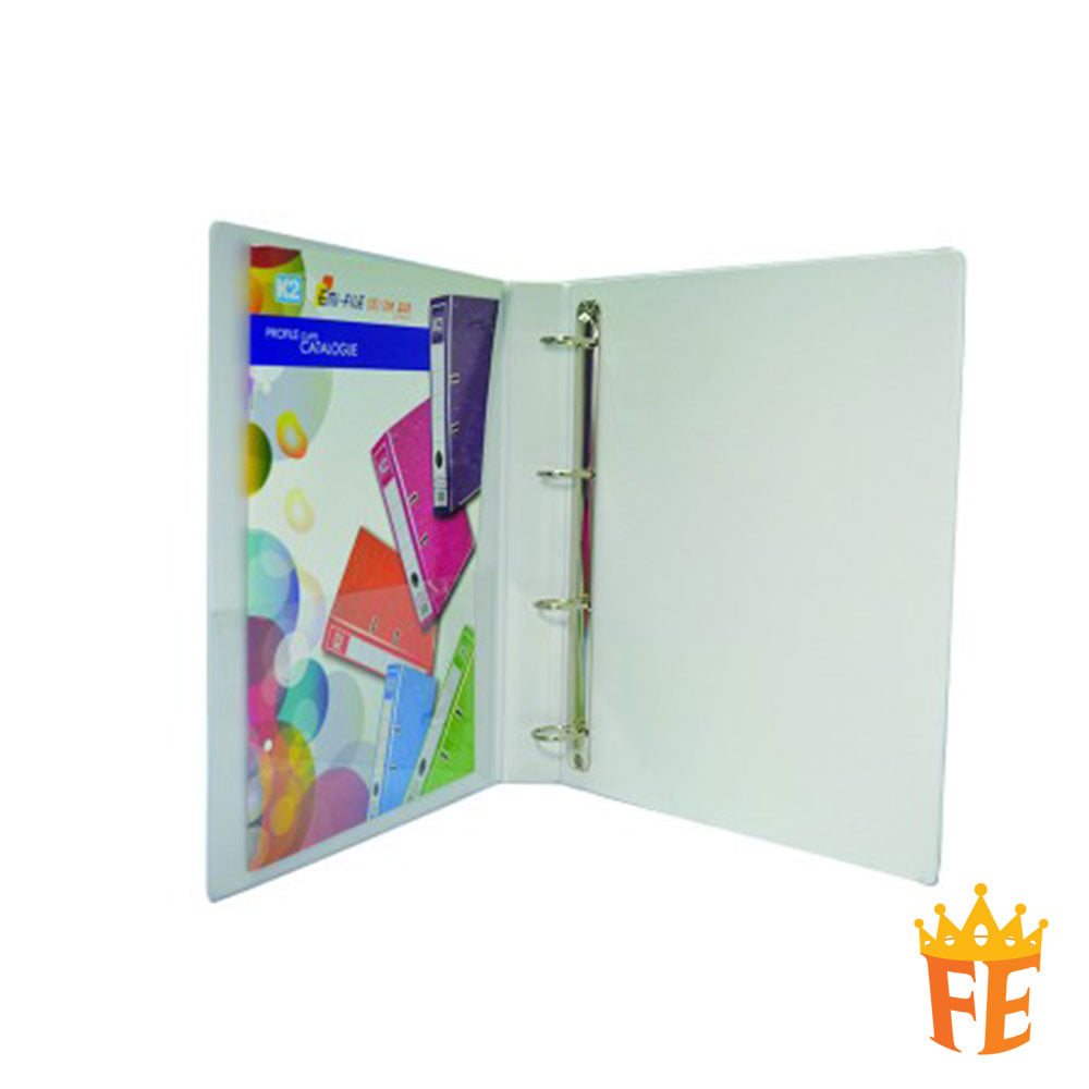 K2 Glued On File GAT Ring Binder With Transparency Cover / Fancy Colour A4 25 / 40 / 50mm , 2D / 3D / 4D