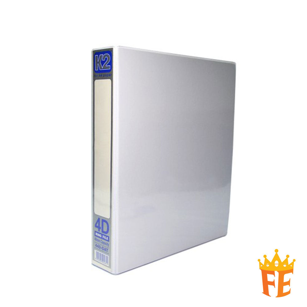 K2 Glued On File GAT Ring Binder With Transparency Cover / Fancy Colour A4 25 / 40 / 50mm , 2D / 3D / 4D