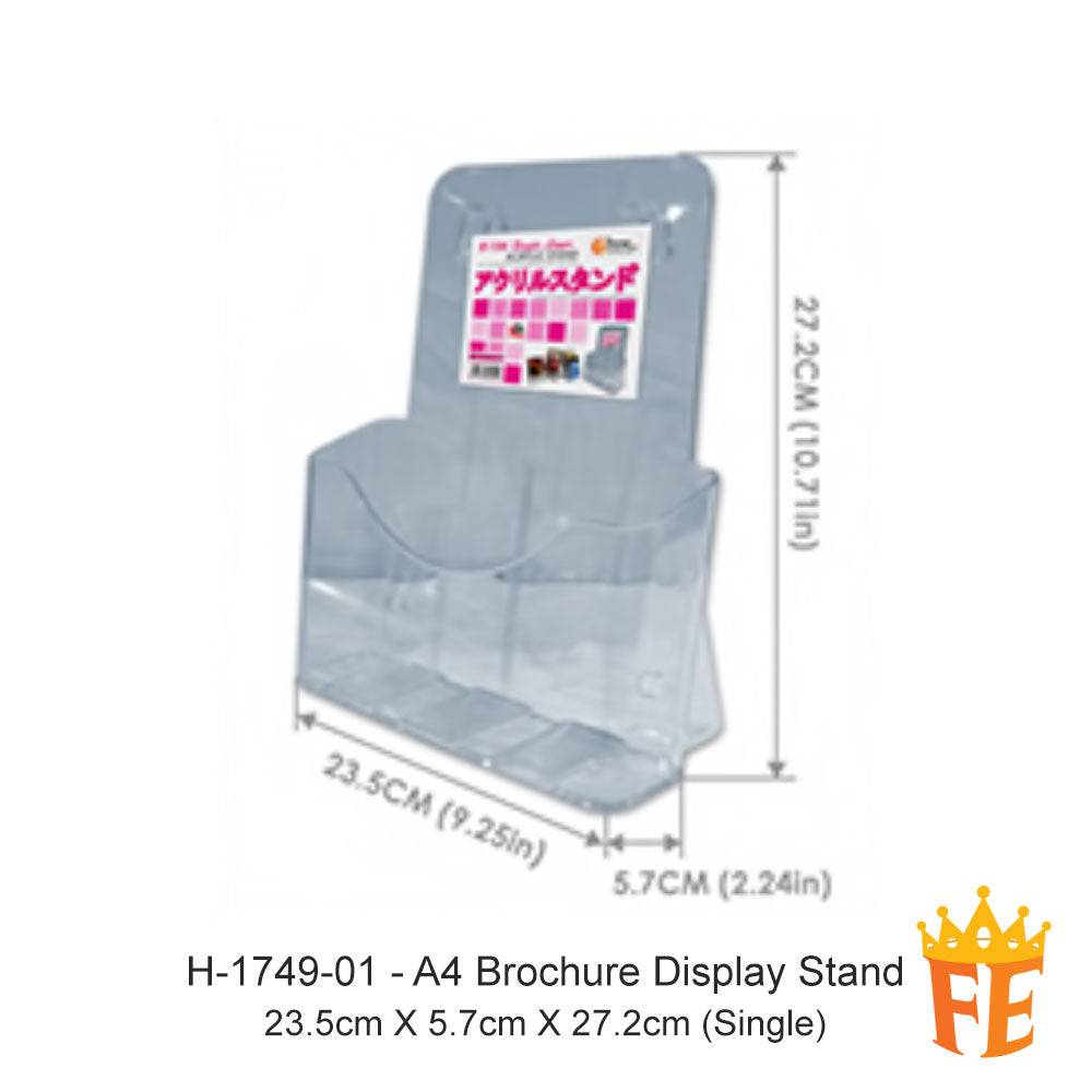 Cactus Acrylic Brochure Display Stand Multi Layer A4 Size