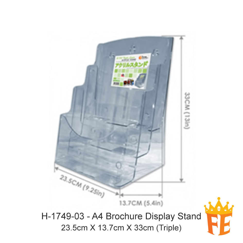 Cactus Acrylic Brochure Display Stand Multi Layer A4 Size