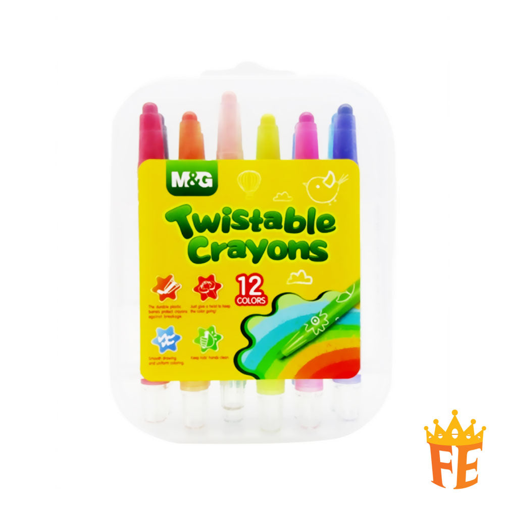 M & G Twistable Crayons 12 Colours 4332