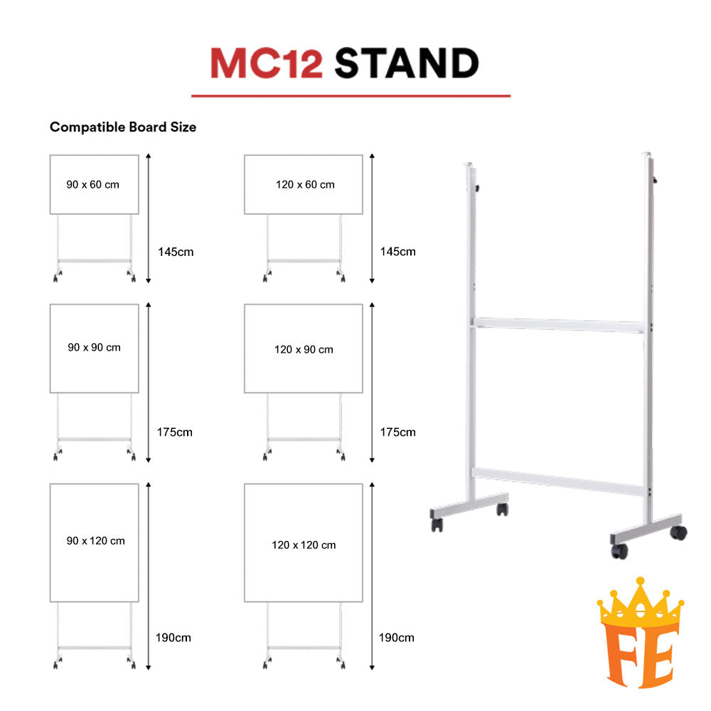 Whiteboard / Notice Board Stand With Castor