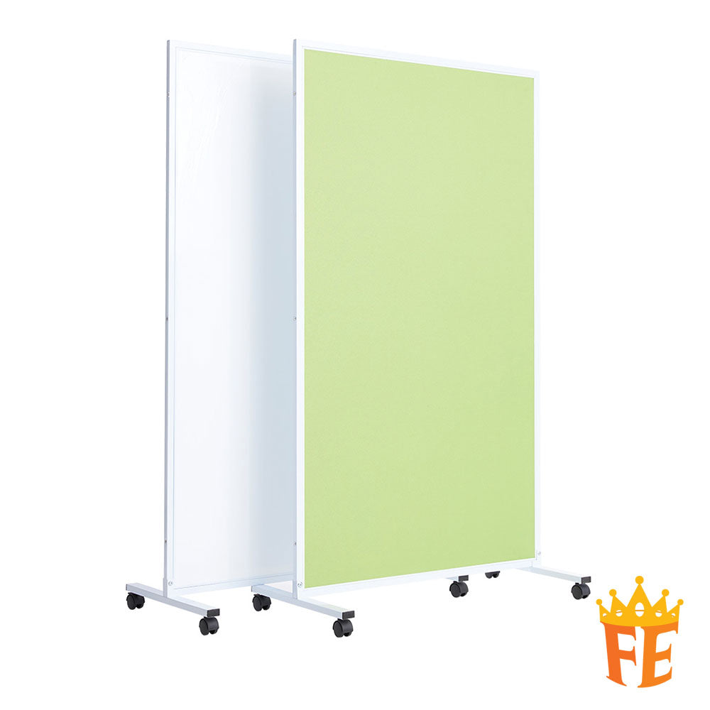 Mono Dual Panel Board 1 Side Whiteboard / 1 Side Fabric