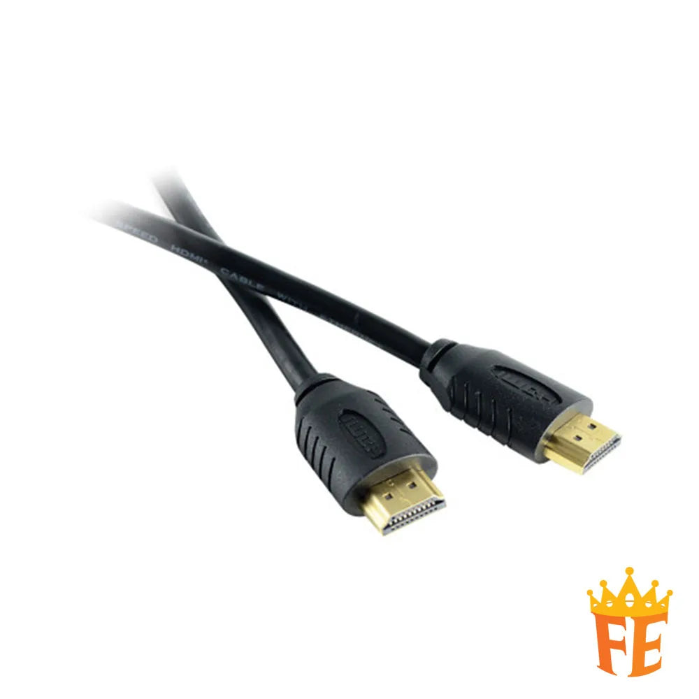 High Speed HDMI V1.4 Cable with Ethernet 1.8 Metre (Support 4K and 3D) Black OCD-531