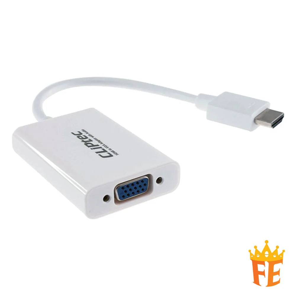 HDMI to VGA Display Adaptor with Audio and Power White OCD-811