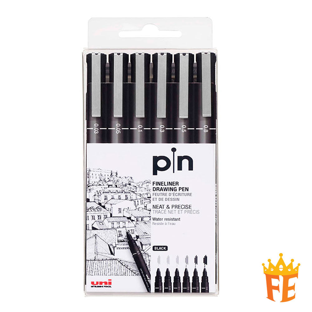 Uni-Ball Pin Water Based Marker Black All Size