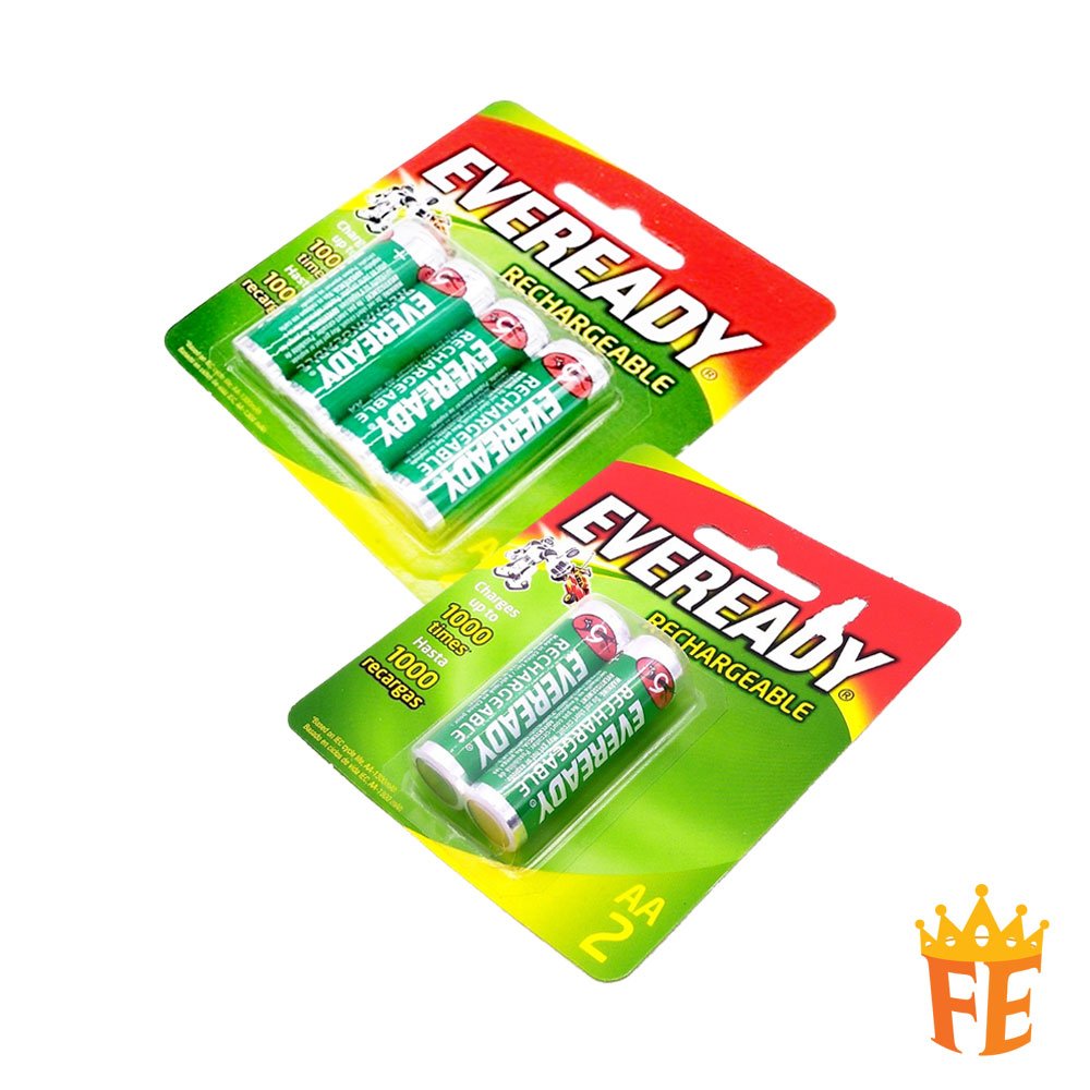 Eveready Rechargeable Battery AA 2 / 4 RE15BP2