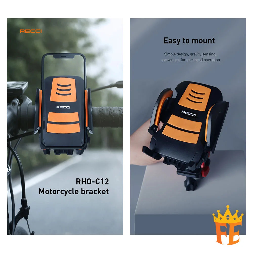 Recci Bicycle / Motorcycle Phone Holder Black RHO-C12