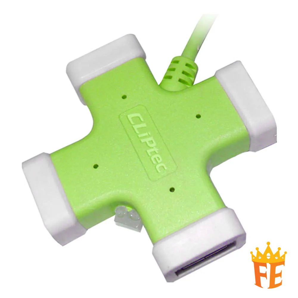 CLiPtec USB 2.0 4Port Hub (Power Optional) - x-Cross RZH-201