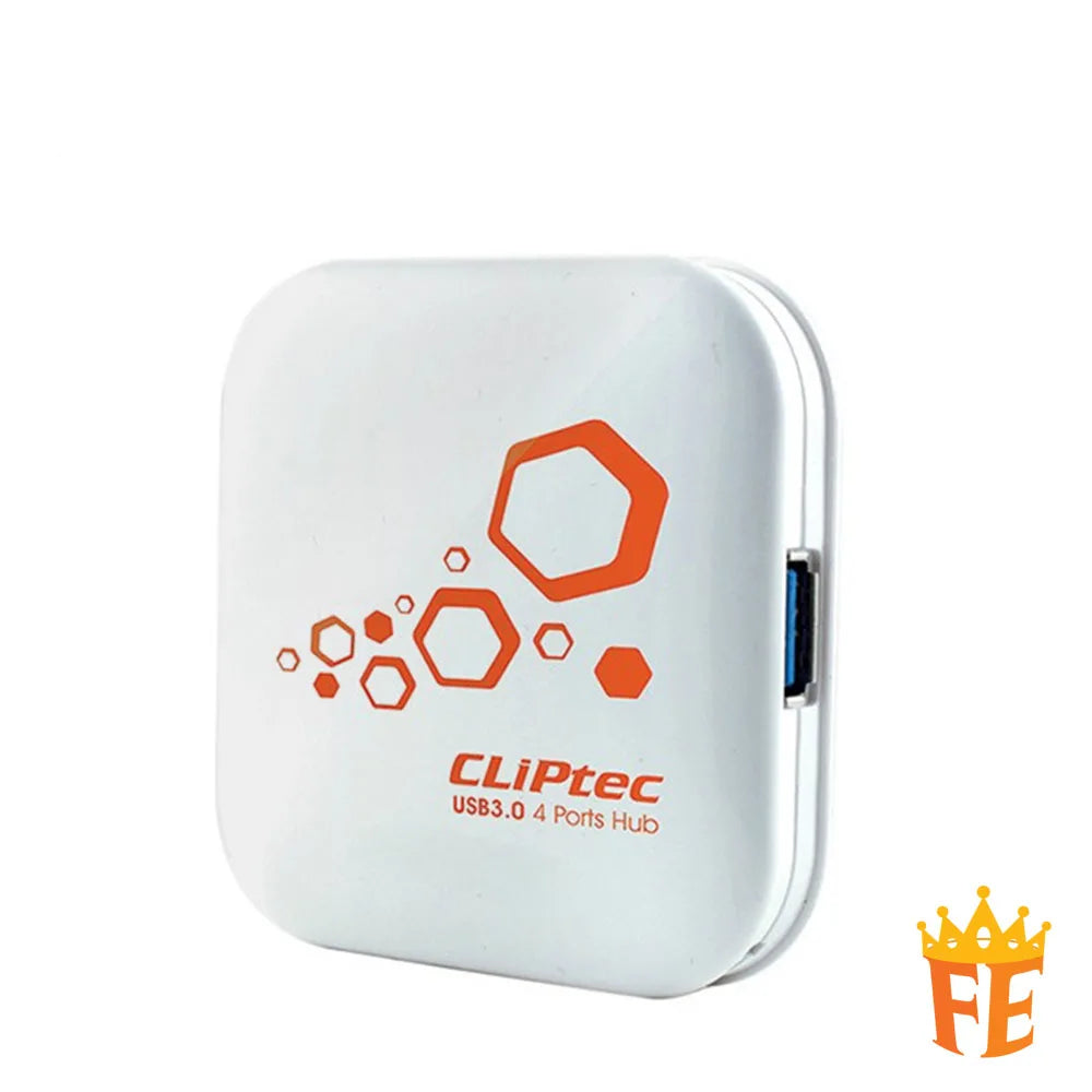 CLiPtec USB 3.0 4Port Hub - Thunder White RZH-313