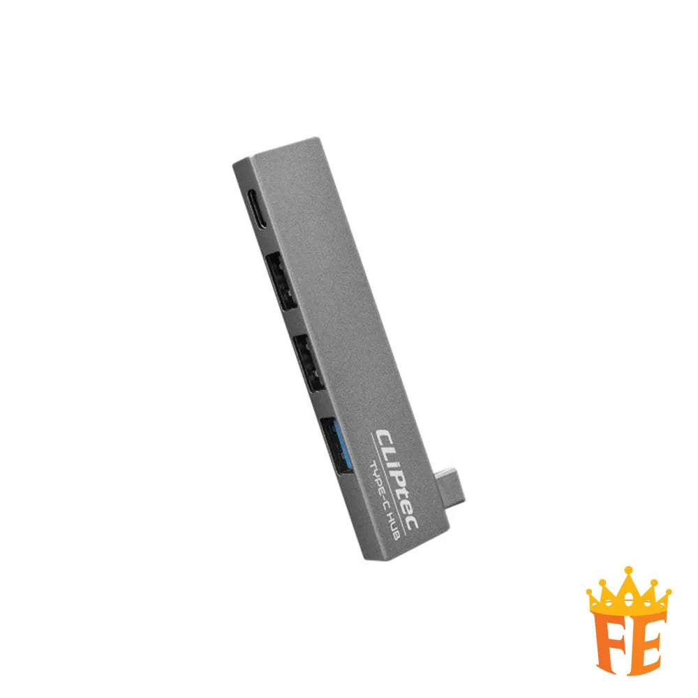 CLiPtec RZH623 TYPE-C USB 3.1 1+3 Ports Hub (Conquer) Grey RZH-623