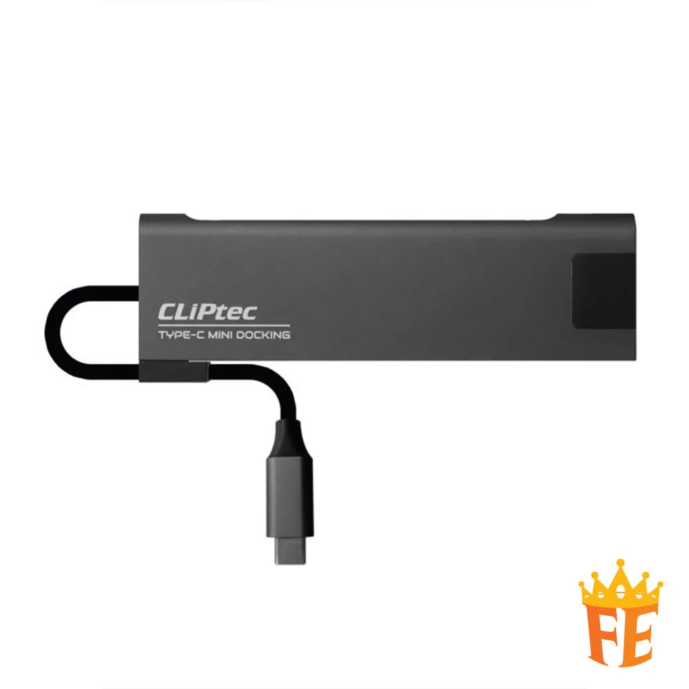 CLiPtec RZH731 Type-C to 5-in-1 Portable Mini Docking (ViewNet-5) Grey RZH-731